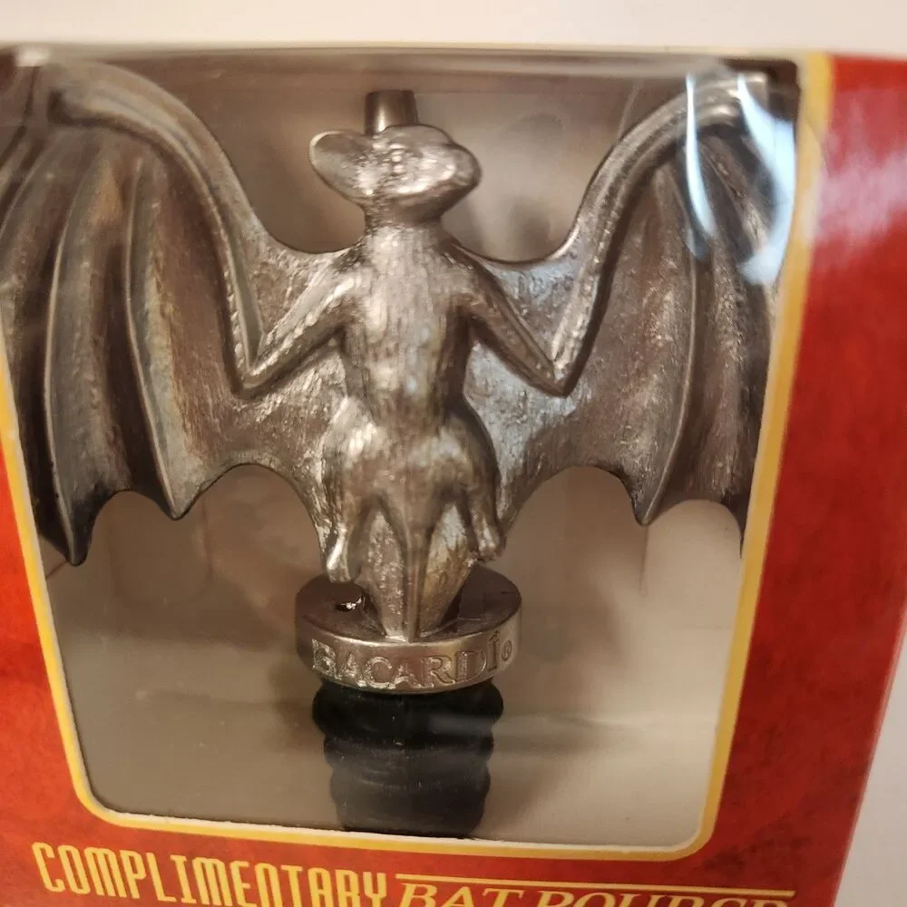 Bacardi Rum Bat Bottle Pourer Spout & Mojito Muddler Cocktails Drinks Bar Liquor